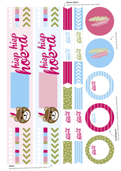 printable woodland meisje - labels